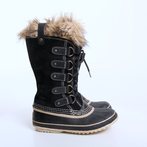 Sorel Joan Of Arctic Winter Tall Boots in Black Women Size 7 - Picture 5 of 14